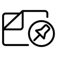 folder line icon vector