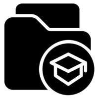 folder glyph icon vector