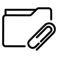 folder line icon vector