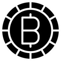 bitcoin glyph icon vector