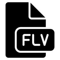 flv glyph icon vector