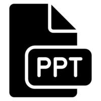 ppt glyph icon vector