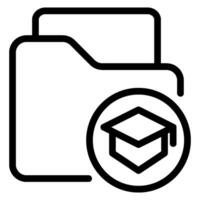 folder line icon vector