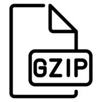 gzip line icon vector