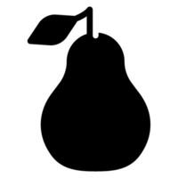 pear glyph icon vector