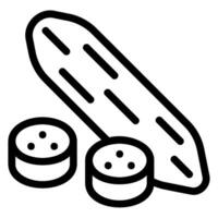 cucumber line icon vector