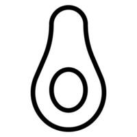 avocado line icon vector