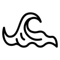 wave line icon vector