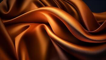 A closeup of elegant silk smooth fabric texture background, Generative AI photo