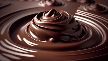 A closeup of encounter with tempting chocolate, photo