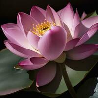 Hermosa rosa nenúfar o flor de loto en el estanque foto