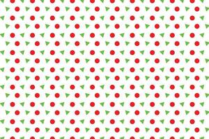 Pattern of red circle and green triangle on white background, Geometric background vector