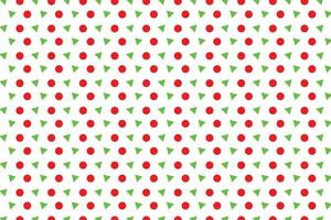 Pattern of red circle and green triangle on white background, Geometric background vector