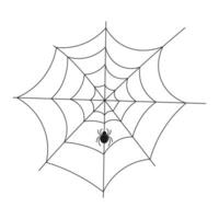 White Halloween spiderweb and spiders. Vector background.