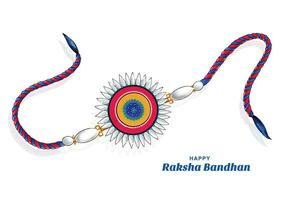 Hindu festival raksha bandhan celebration card design vector