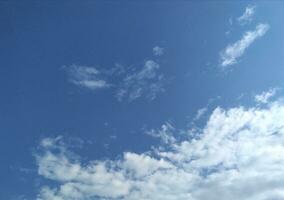 The vast blue sky and sky clouds photo