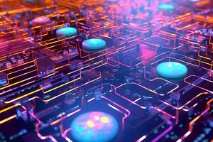 Holographic IoT Visualization Background, photo