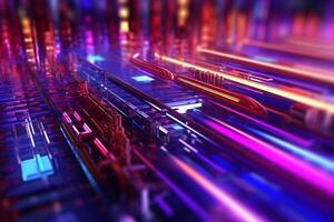 Futuristic IoT Technology Abstract Background, photo
