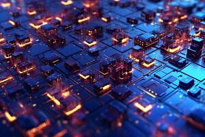 Dynamic IoT Art Abstract Background, photo