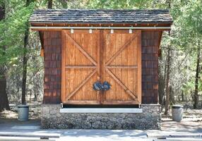 Rustic buildings in campgrounds photo