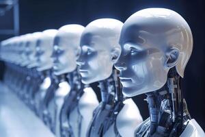 AI robots artificial intelligence and robotization, photo