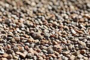 background made of a closeup of a pile of crushed stone photo