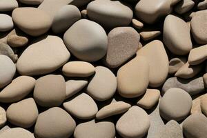 Large stones of a dry riverbed photo