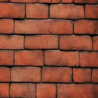 Old brick wall of red color,  Antique brickwork of baked clay brick. photo