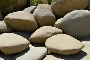 the big round stone is widely applied to home gardens, photo