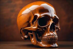 Day of the Dead sugar skull. Mexican sugar skull. ai generative photo