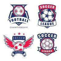 Set of soccer logo template. Football logo emblem. vector