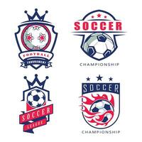 Set of soccer logo template. Football logo emblem. vector