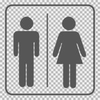 WC sign icon. Toilets Icon Unisex.Toilet symbol. Vector man and woman icons.