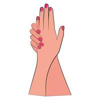 Female hands care vector