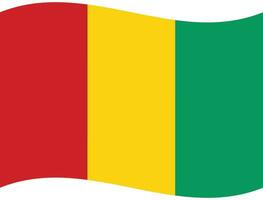 Guinea flag wave. Guinea flag. Flag of Guinea vector