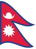 Nepal bandera ola. Nepal bandera. bandera de Nepal vector