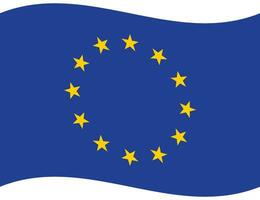 Flag of Europe. European Union. EU flag. European flag wave vector
