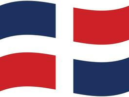 Dominican flag wave. Dominican flag. Flag of Dominican vector