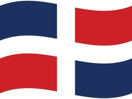 Dominican flag wave. Dominican flag. Flag of Dominican vector