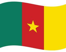 Flag of Cameroon. Cameroon flag. Cameroon flag wave vector