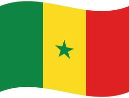 Senegal flag wave. Flag of Senegal. Senegal flag vector