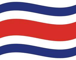 Costa Rica flag. Flag of Costa Rica. Costa Rica flag wave vector