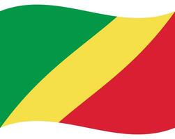 Congo flag. Flag of Congo. Congo flag wave vector