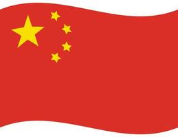 chino bandera. bandera de porcelana. China bandera ola vector