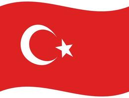 Turquía bandera ola. bandera de pavo. Turquía bandera. vector