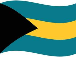 Bahamas flag wave. Bahamas flag. Flag of Bahamas vector