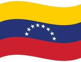 Venezuela bandera. Venezuela bandera ola. bandera de Venezuela. vector