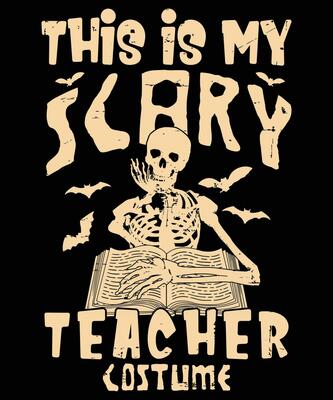 Halloween. This is my scary Teacher costume 9830342 Vector Art at