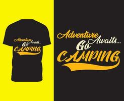 camping t-shirt design vector elements