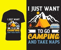 camping t-shirt design vector elements